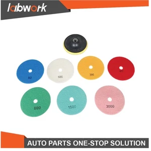 Labwork Diamond Concrete Polishing Pads Wet Dry Polishing Pads Kits 8 Pack 5" - Picture 1 of 18