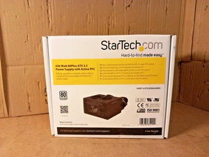 STARTECH.COM 430 WATT 80PLUS ATX 2.3 POWER SUPPLY WITH ACTIVE PFC ATX2PW430WH - Picture 1 of 9