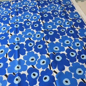 Marimekko Mini Unikko Blue Fabric Approx. 100×98cm - Picture 1 of 5