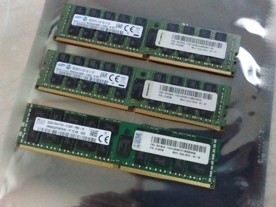 Lot (3)  Lenovo/IBM   32GB  PC4-2133P 95Y4810 47J0256 ECC Reg - Image 1 of 1