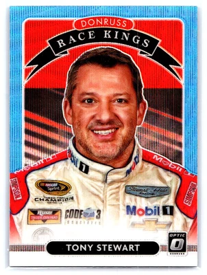 Donruss Optic #10 2021 Race Kings Carolina Blue Wave Prizm Tony Stewart Salón de la fama Foto 1 de 2