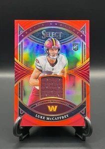 2024 Panini Select #RS-LMY Luke McCaffrey Red Rookie Swatches Prizm Commanders - Picture 1 of 2