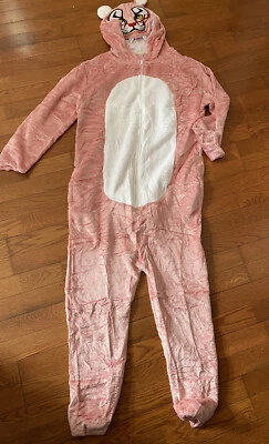 Disfraz de felpa de tigre rosa de una pieza con cremallera adulto M nuevo Foto 1 de 3