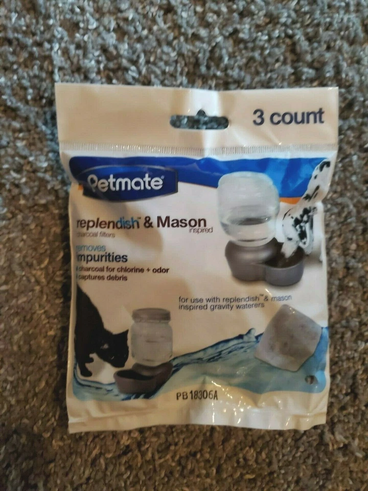 Petmate Replendish & Mason Charcoal Replacement Filters 3pk - Image 1 of 1