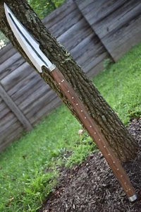 Custom Handmade Speerkopf Schwert Kohlenstoffstahl Wikingerschwert Holzgriff - Bild 1 von 4