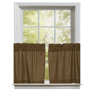 VHC BRANDS Tea Cabin Green Plaid Scalloped 24x36" - Picture 1 of 1