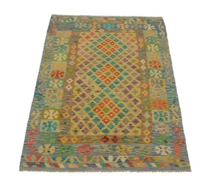 Afghan Kelim 182x124 cm Handgewebter Orient Kelim Brücke Multicolor Pastelfarben - Bild 1 von 8
