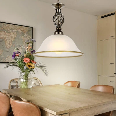 Lampadario Tavolo da Pranzo Ottone Pavimento Vetro 1 Luci Alteyya 120 CM - Immagine 1 di 4