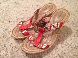 Born Crown Espadrillas scarpa sandalo trapano US 7 M EU 38 oro arancione pelle W51124 - Foto 1 di 12