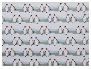 Sheet of 2 by 2 Penguins Wrapping Paper