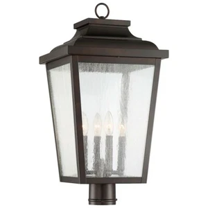 Minka Lavery Irvington Manor 4-Light Chelsea Post Mount, Bronze - 72177-189 - Picture 1 of 1