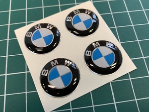 3D-Aufkleber-Set 4-teilig blau/weiß d=20mm BMW S1000 RR R XR R 1200 900 850 F GS
