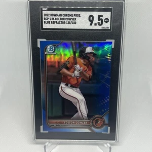 2022 Bowman Chrome Colton Cowser #BCP-236 Blue Refractor /150 SGC 9.5 Orioles - Bild 1 von 3