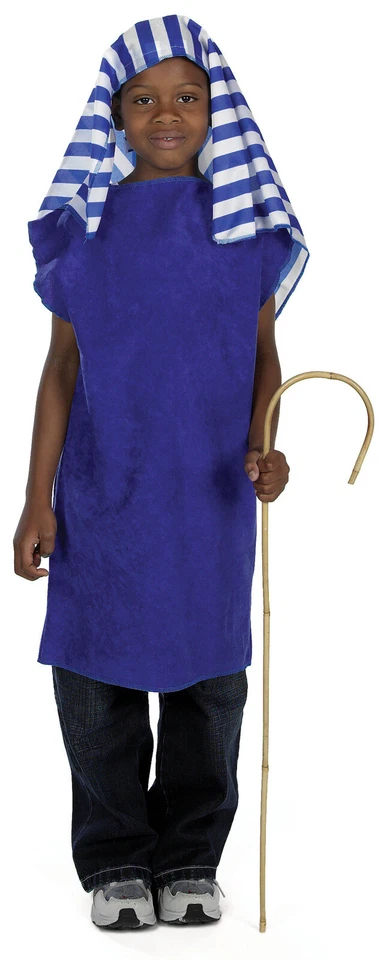 Shepherd Tabard Robe Xmas Play 圣诞节圣诞花式礼服服装 5-10 岁 — 第 1/1 张图片