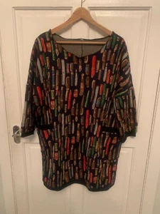 XL Womens patterned tunic top outsize 48 inch chest patterned various pens - Picture 1 of 4
