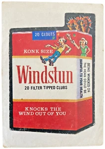 De colección Wacky Packages Topps Serie de Tarjetas Coleccionables Cigarrillos Windstun - Imagen 1 de 2