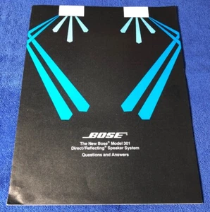 BOSE MODEL 301 SPEAKERS ORIGINAL QUESTIONS AND ANSWERS GUIDE M353x - Picture 1 of 6
