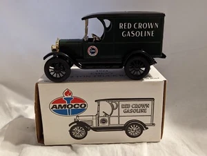 Ertl "1923 Chevy" Amoco "Red Crown Gasoline", 1/2 Ton Truck, Locking Bank w/ Key - Picture 1 of 11