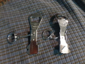 60's CIVIL AVIATION ADMINISTRATION CHINA Airlines KEYCHAIN Can Bottle Opener X2 - Picture 1 of 9