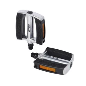 Pair Of City Comfort Pedals PD-C21 Silver/Black 2501851608 XLC Bicycle - Picture 1 of 1