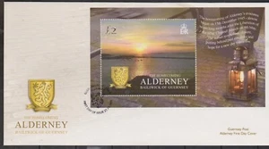 GB - ALDERNEY 2005 The Homecoming 50th Anniv/£2 Mini-Sheet SG MSA266 FDC LANTERN - Picture 1 of 1