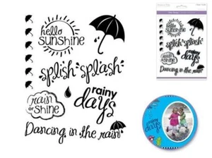 Forever in Time Timbro in Gomma Trasparente Soleggiato con Giorni di Pioggia Lenti - Foto 1 di 1