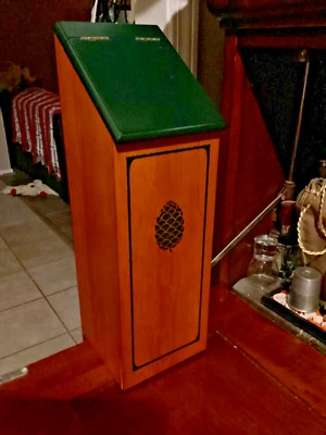 Wooden pine cone Collection Grocery Bag Holder Dispenser Wall Mount - Image 1 of 4