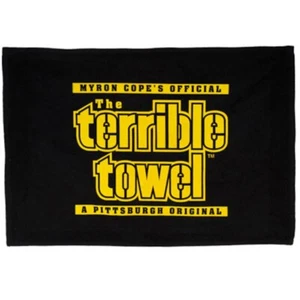 Pittsburgh Steelers Black TERRIBLE TOWEL + Gloves - Picture 1 of 2