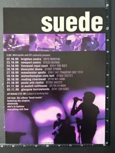 SUEDE - 1999 UK TOUR DATES 9X12" Magazine Advert Mini Poster - Picture 1 of 1
