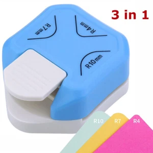 3 in 1 Corner Rounder Punch Round Corner Trimmer Cutter 4/ 7/10mm Paper Craft - Picture 1 of 6