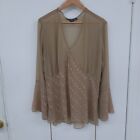 Last Promise! Womes Sheer Overshirt Long Sleeve Top Size 3X