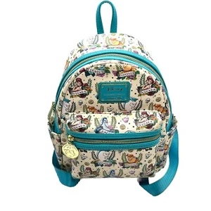 Disney Loungefly Mini Backpack - Hercules Tattoo All Over Print Megara Hades - Picture 1 of 17