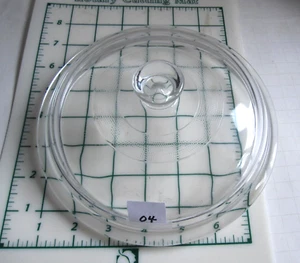 Klarglasdeckel 7-11/16" markiert "04" Rnd gewölbt gerippt Deckel passt 7-7/8" (Inv L16) - Bild 1 von 3