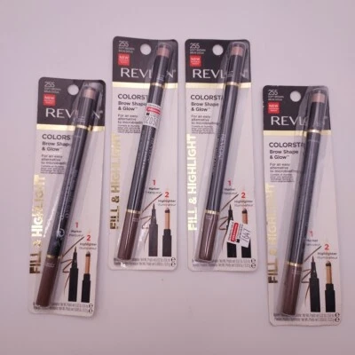 LOT OF 4 Revlon Colorstay Brow Shape & Glow #255 SOFT BROWN - Image 1 of 4
