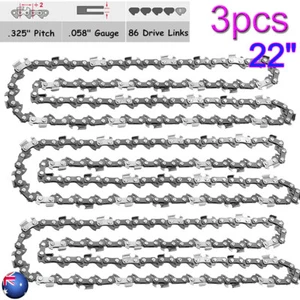 3pcs 22 INCH CHAINSAW CHAIN 86DL 325 058 FITS SX75 MTM 72SX 62SX Semi Chisel 22" - Picture 1 of 9
