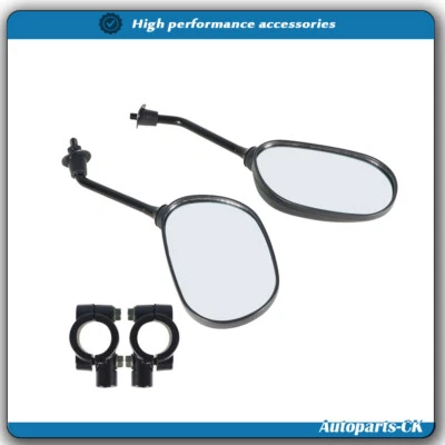 Универсальные боковые зеркала заднего вида 7/8 дюйма крепление на руль квадроцикла для Honda Yamaha - Изображение 1 из 4