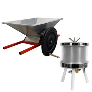Saftherstellung Set Obstmühle 50ltr. Handbetrieb+ 6Ltr. Edelstahl Hydropresse - Bild 1 von 10