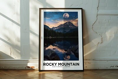 Rocky Mountain National Park - Travel Poster, Home Decor, Colorado Destinations - Image 1 of 4