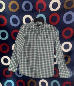Boys RALPH LAUREN Green PLAID Dress Shirt  size 18 - Picture 1 of 4