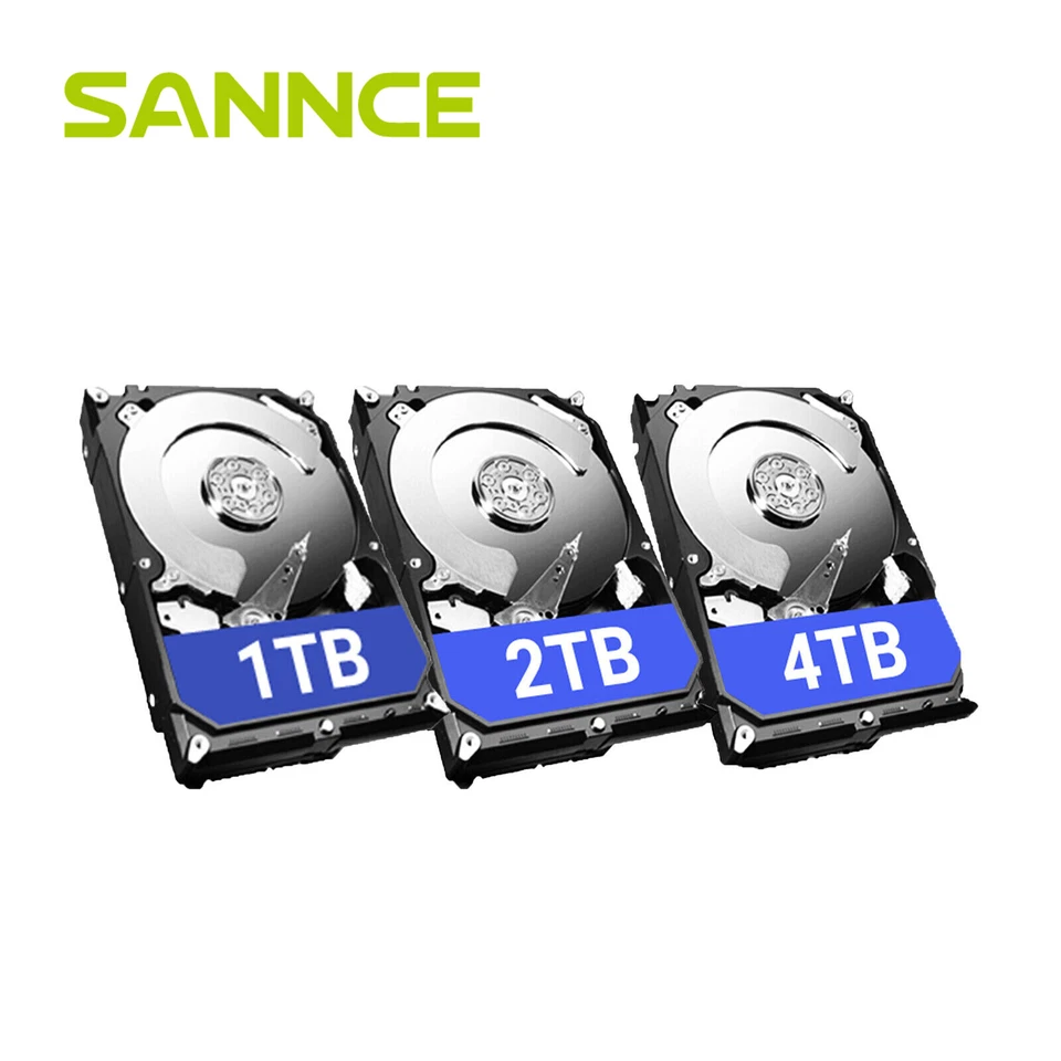 1TB 2TB 4TB 6TB Hard Drive HDD for SANNCE CCTV Security Camera DVR NVR System - Image 1 of 1