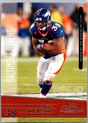 2006 Mike Anderson #48 Playoff Baltimore Ravens MFBC#34 - Image 1 of 2