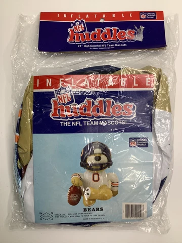 New Sealed 1983 NFL Huddles CHICAGO BEARS MASCOT 21" Inflatable Blow Up Cover