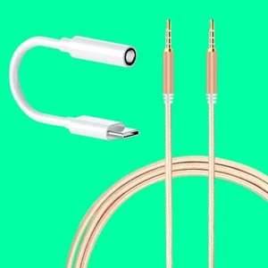 Rapid Type C to 3.5mm Audio Aux Jack Cable Male to Male Cable For OnePlus 9 Pro - Picture 1 of 1