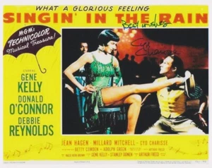 CYD CHARISSE signed SINGIN' IN THE RAIN color 8x10 w/ coa GENE KELLY DANCE SCENE - Picture 1 of 1