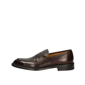 MENS BELL RING Z108 ORIGINAL BROWN LEATHER CASUAL LOAFER SHOES NEW - Picture 1 of 6