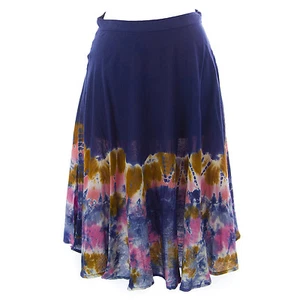Falda de algodón TOPSHOP para mujer azul/multi estampada línea A 27K39Y talla 8 EE. UU. NUEVA. - Imagen 1 de 3