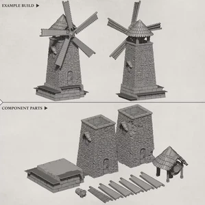 Terrain - Mill/Terrain/TTRPG/Wargaming/Grimdark/by Solwyte - Picture 1 of 1