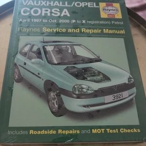 VAUXHALL CORSA PETROL 1997-2000 P-X REG HAYNES WORKSHOP MANUAL 3921 FREE P&P - Picture 1 of 2
