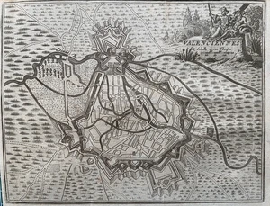 Antike Karte von 1720: Plan von Valenciennes, Frankreich von Jacobus Harrewijn - Bild 1 von 3