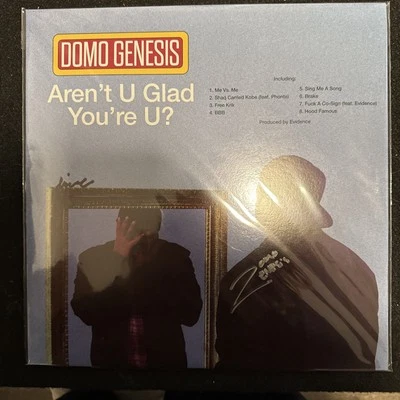 Domo Genesis x Evidence Aren't U Glad You're U Signed Black Vinyl Record LP Rare - Image 1 of 4